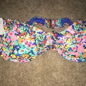 Floral bikini top